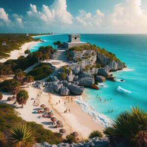 Pantai Tulum di Meksiko